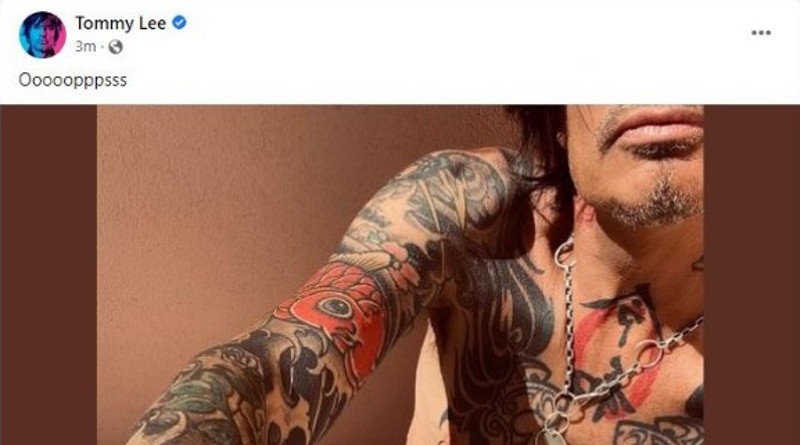 Tommy Lee posts surprising photo in his birthday suit on Facebook
